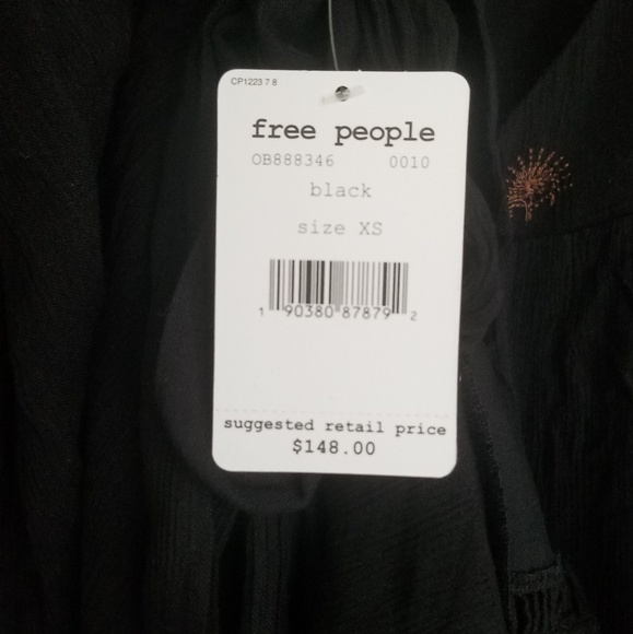 NWT Free People Rhiannon Embroidered Mini Dress - Picture 5 of 5